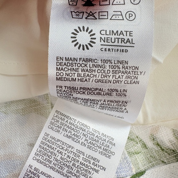 NEW Reformation Anatolia Linen Corset Two Piece Serenity White Floral US 2 UK 6 - Picture 10 of 16